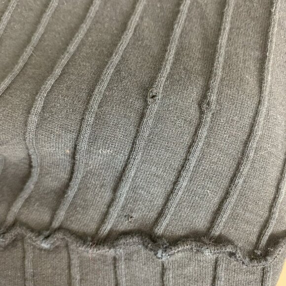 Focus Casual Life 3/4 Sleeve Tunic Top Black Knit Pocket Lagenlook Womens S - Picture 11 of 16